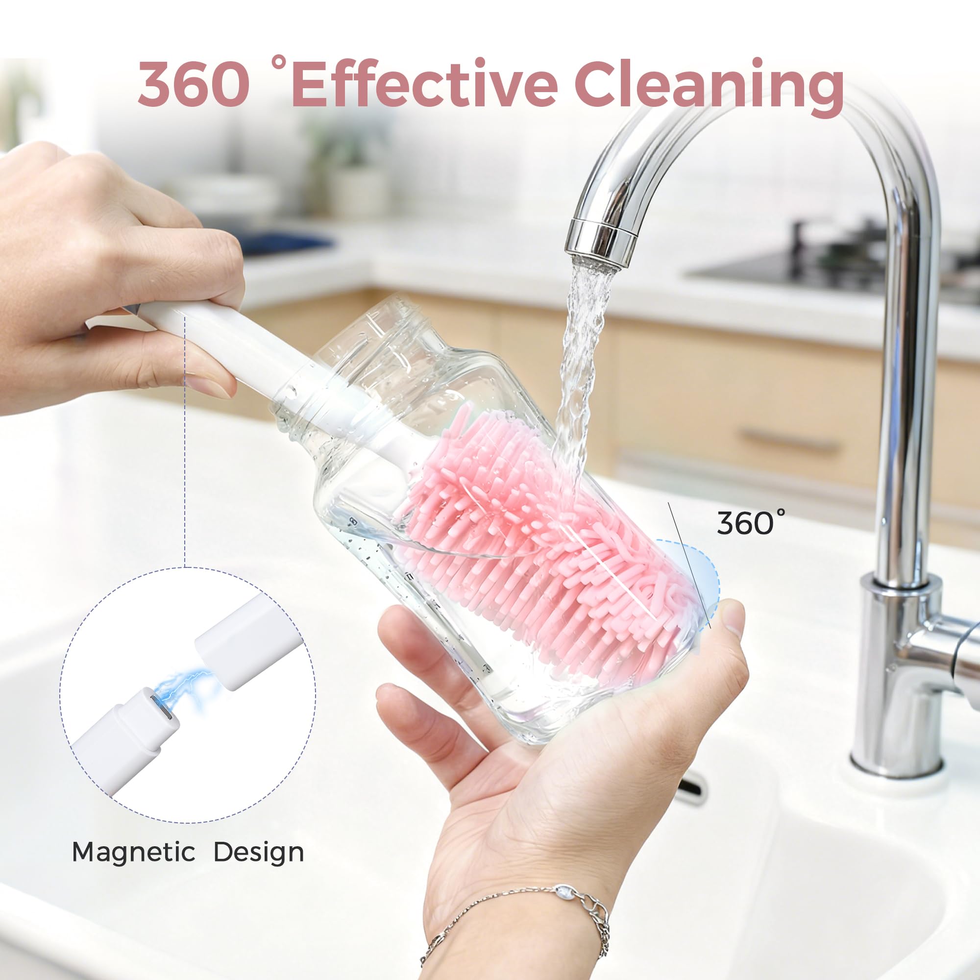 MOMFANN straw brush for cleaning baby drinking straws