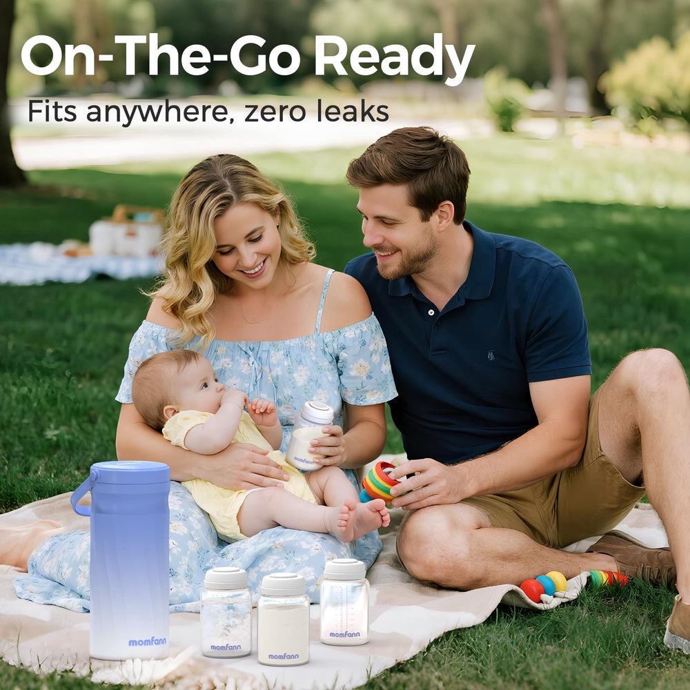 MOMFANN wide-neck bottle enhances compatibility with nipples for quick feeding