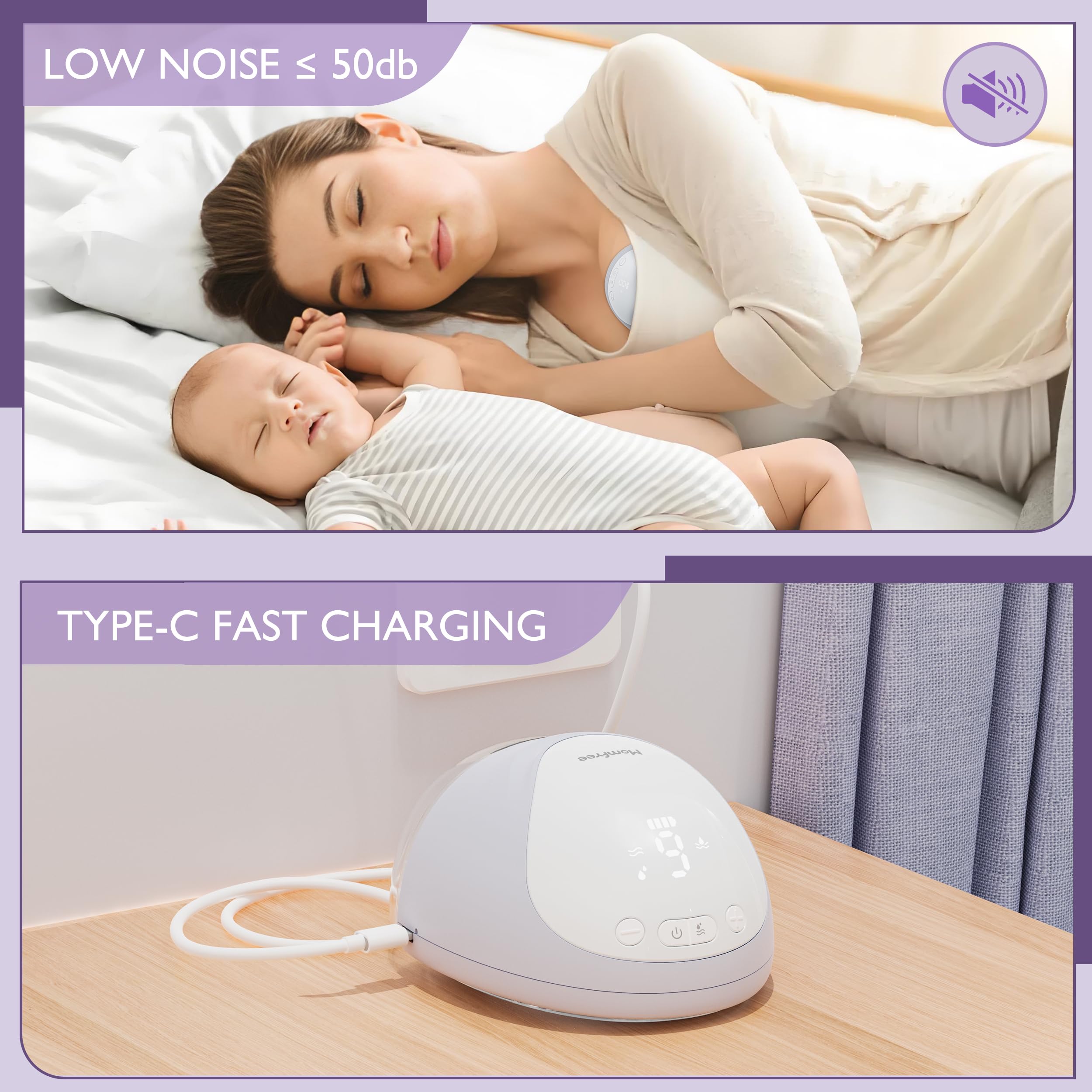 Momfree 180ml bottle supports longer sessions with less refilling.