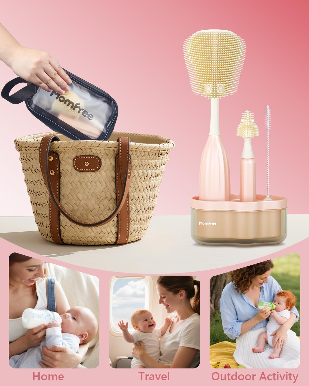 Momfree 3-in-1 cup lid cleaner handles thermos lids and warmers.