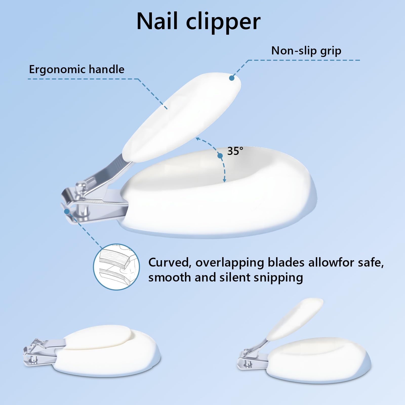 Momfree non-slip scissors provide a comfortable grip for tiny nails.