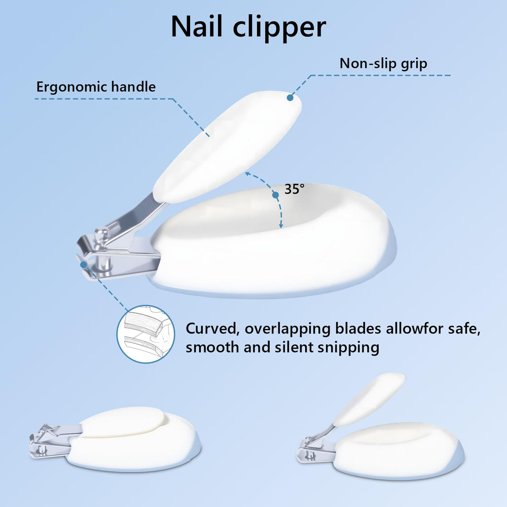 Momfree non-slip scissors provide a comfortable grip for tiny nails.