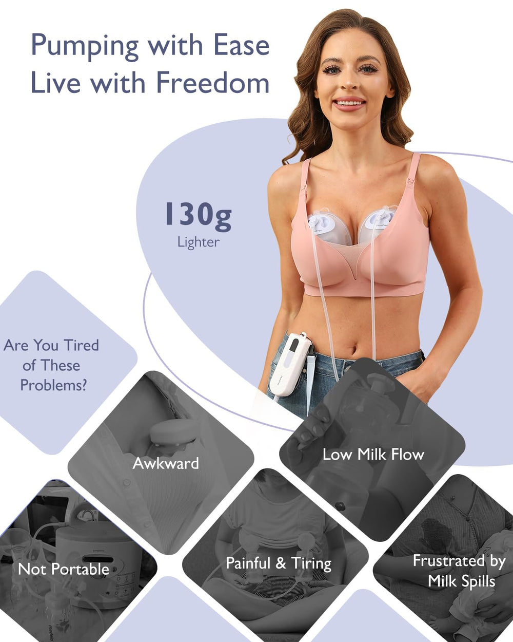 Momfree K3 milk-collector with 180 ml capacity for longer sessions.