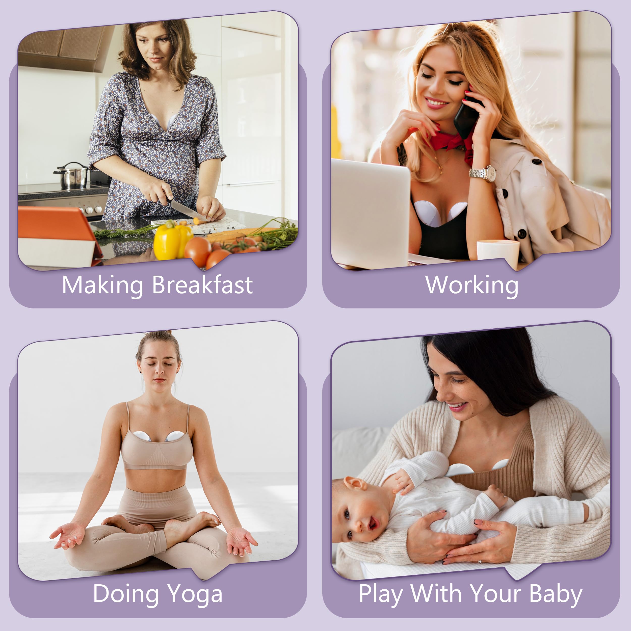 Momfree LED display shows mode and level for easy monitoring during pumping.