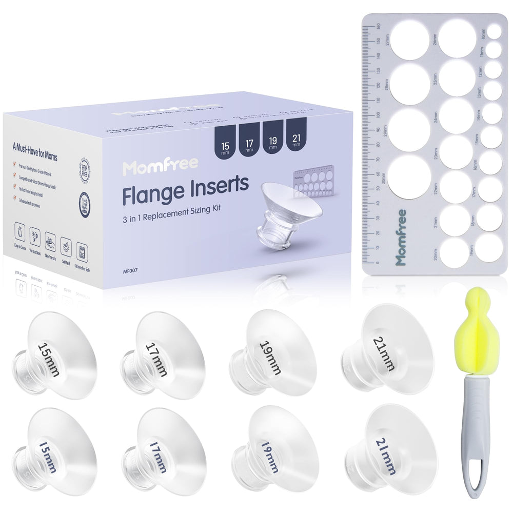 Momfree flange sizing kit 15mm shows a precise fit for comfortable, efficient pumping.