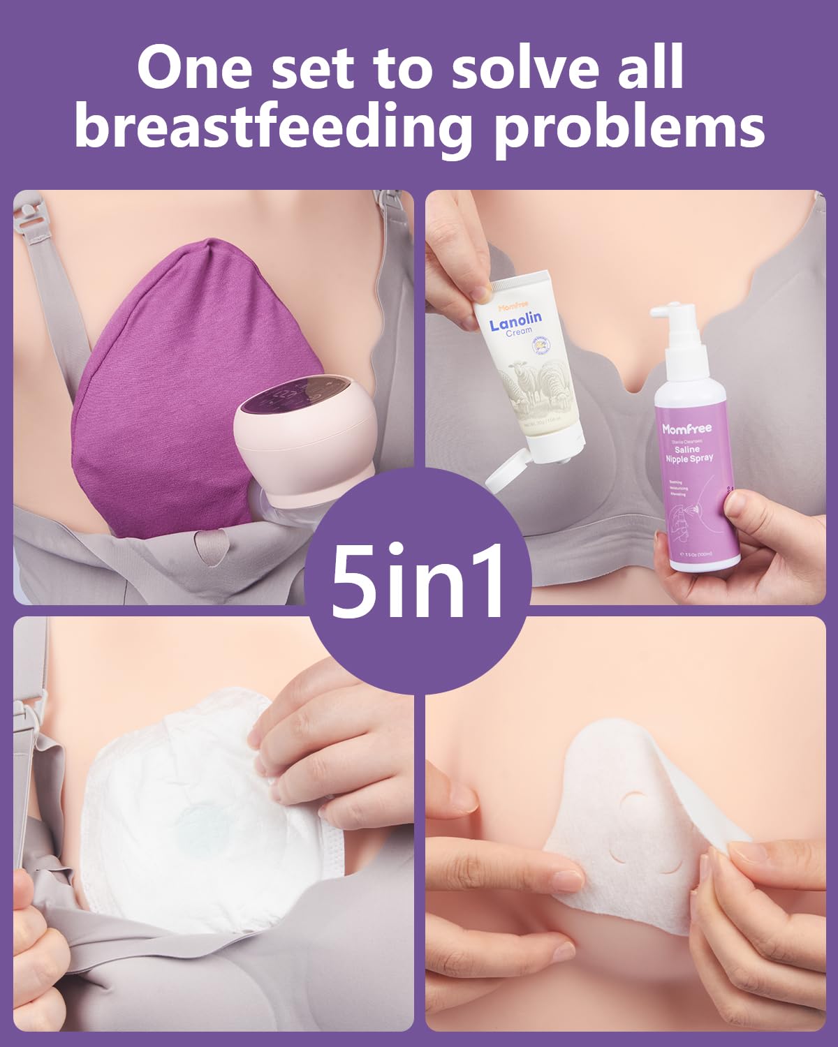 Momfree hydrogel nipple pads 12 count provide instant cooling and protection.