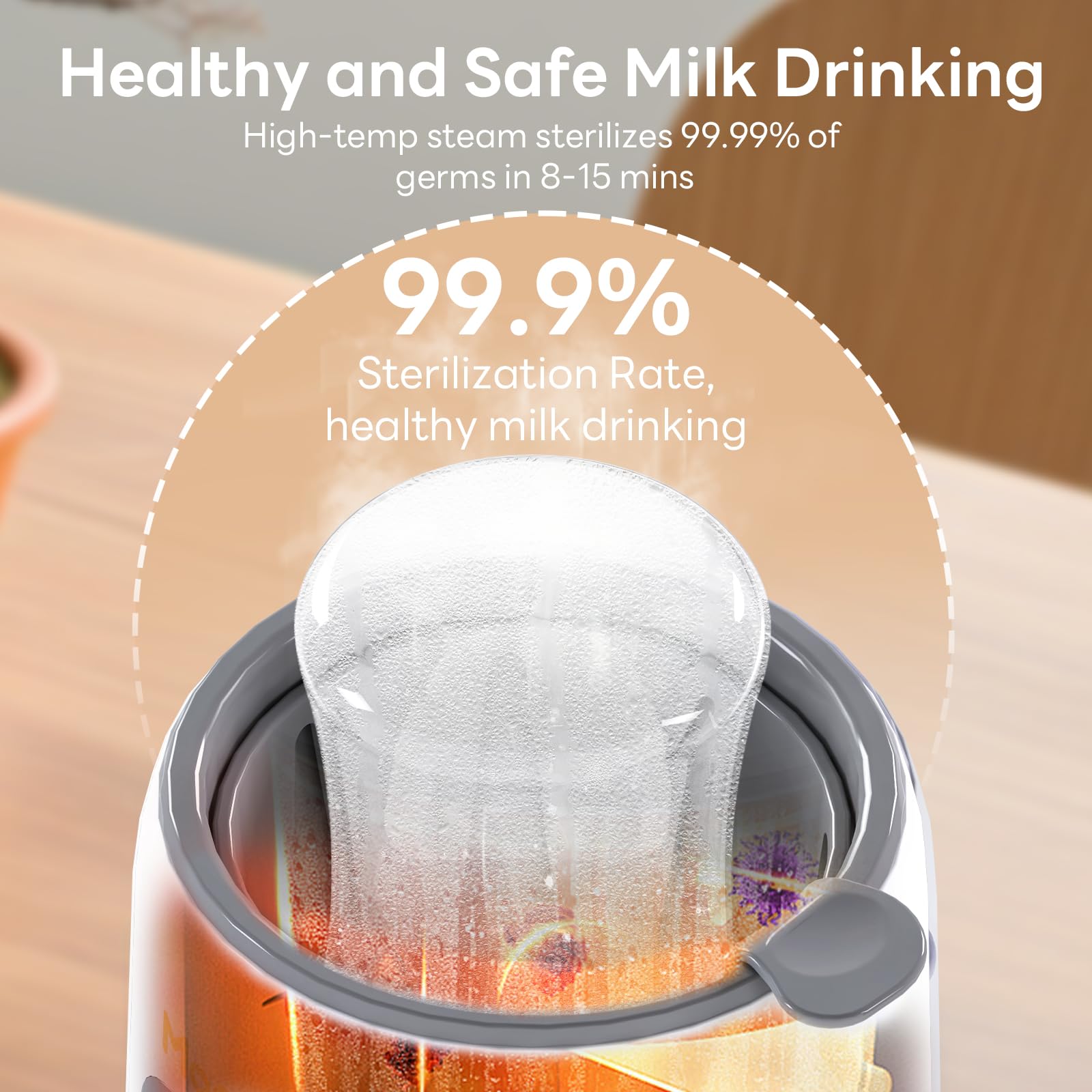 Momfree keeps milk warm for 24 hours for convenience.