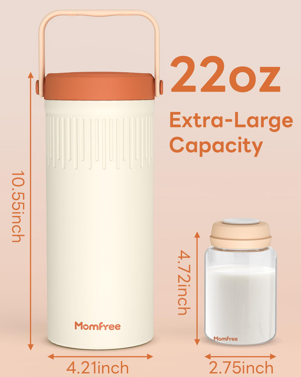 Momfree leak-proof seals prevent spills during transit and storage.