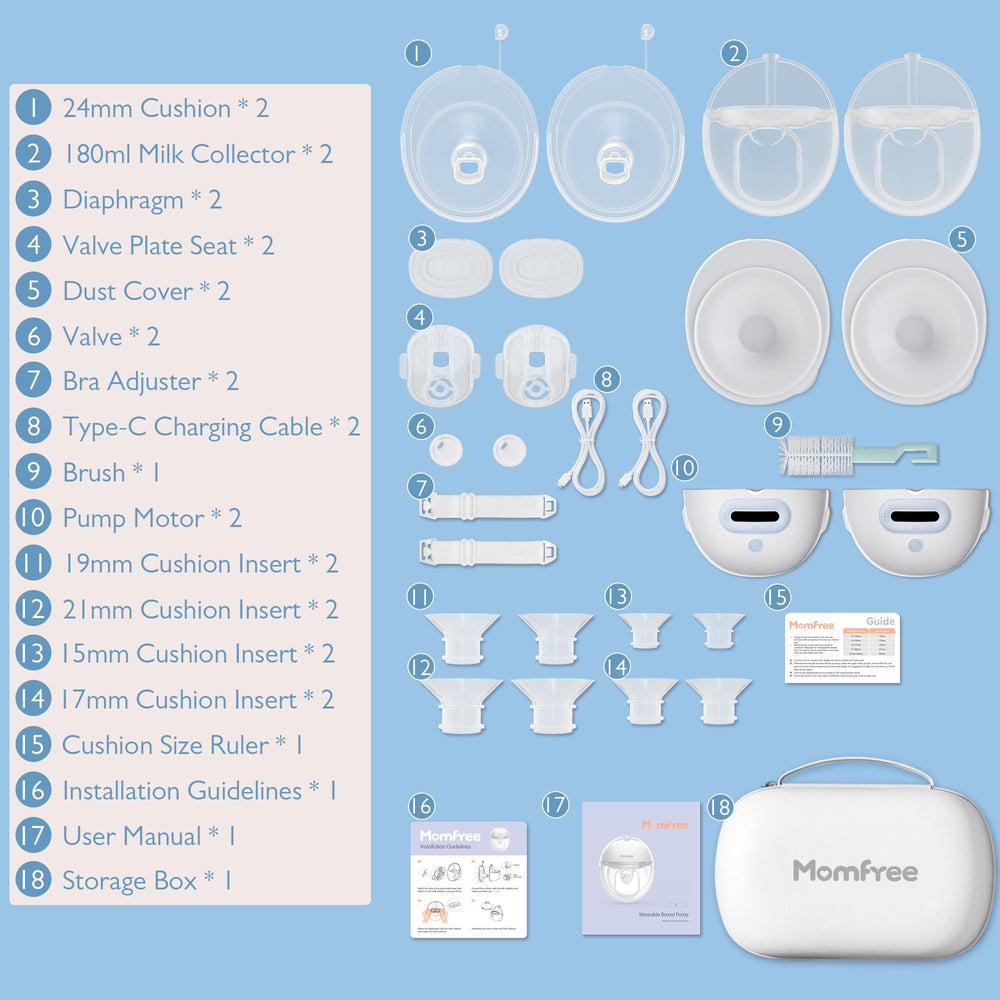 Multiple cushion sizes (24mm-15mm) for a personalized fit