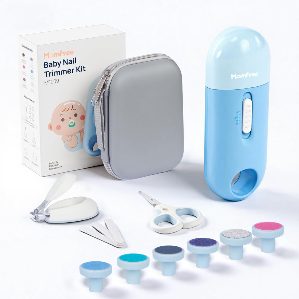 Momfree nail trimmer kit with LED light for precise newborn nail care