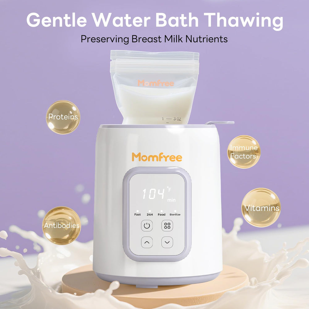 Momfree night-feeding design offers quiet operation for peaceful awakenings.
