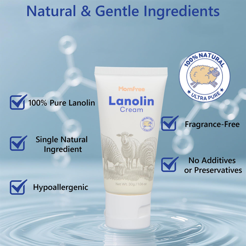 Momfree nipple cream texture demonstrating a smooth glide on skin.