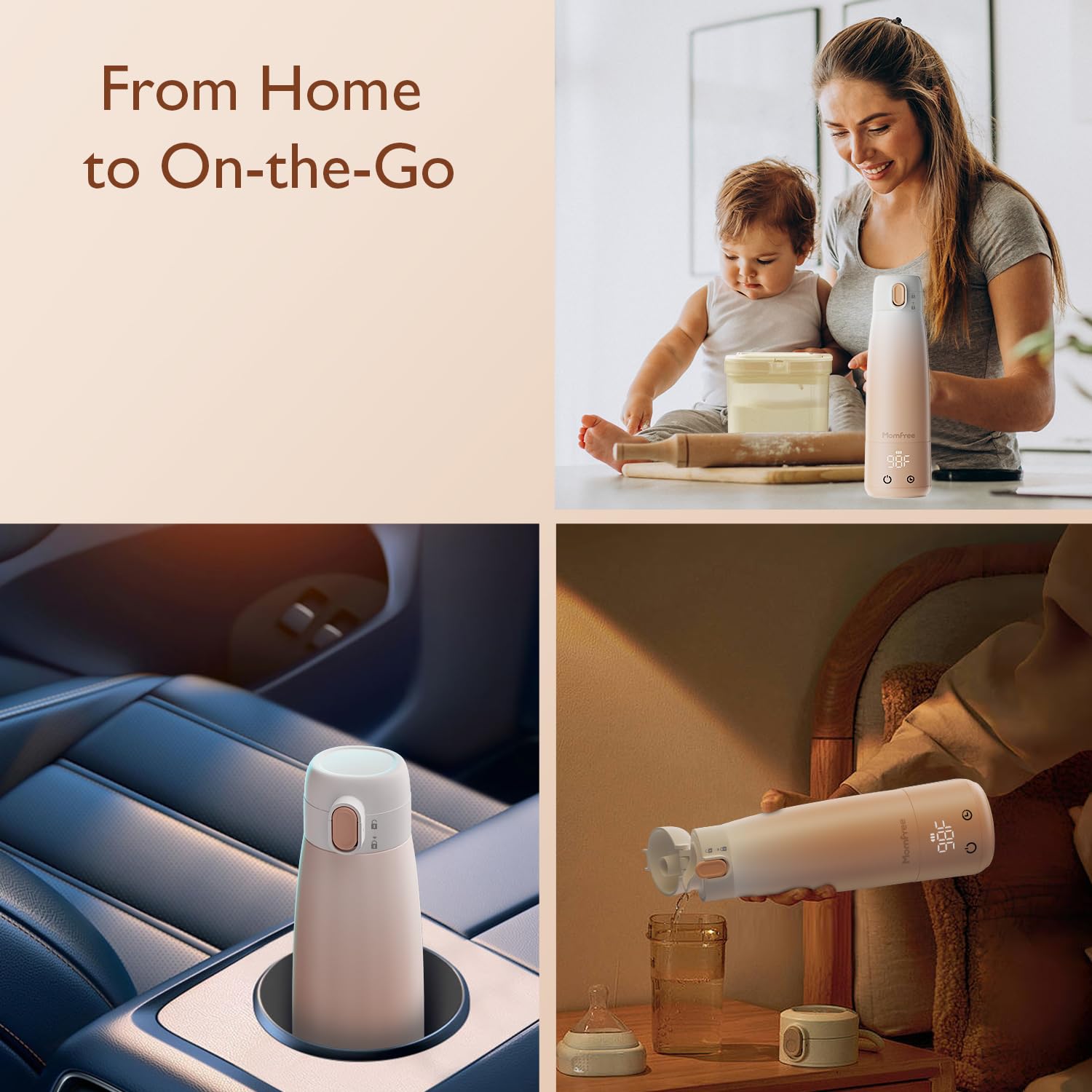 Momfree portable bottle warmer stainless inner container ready for cleaning
