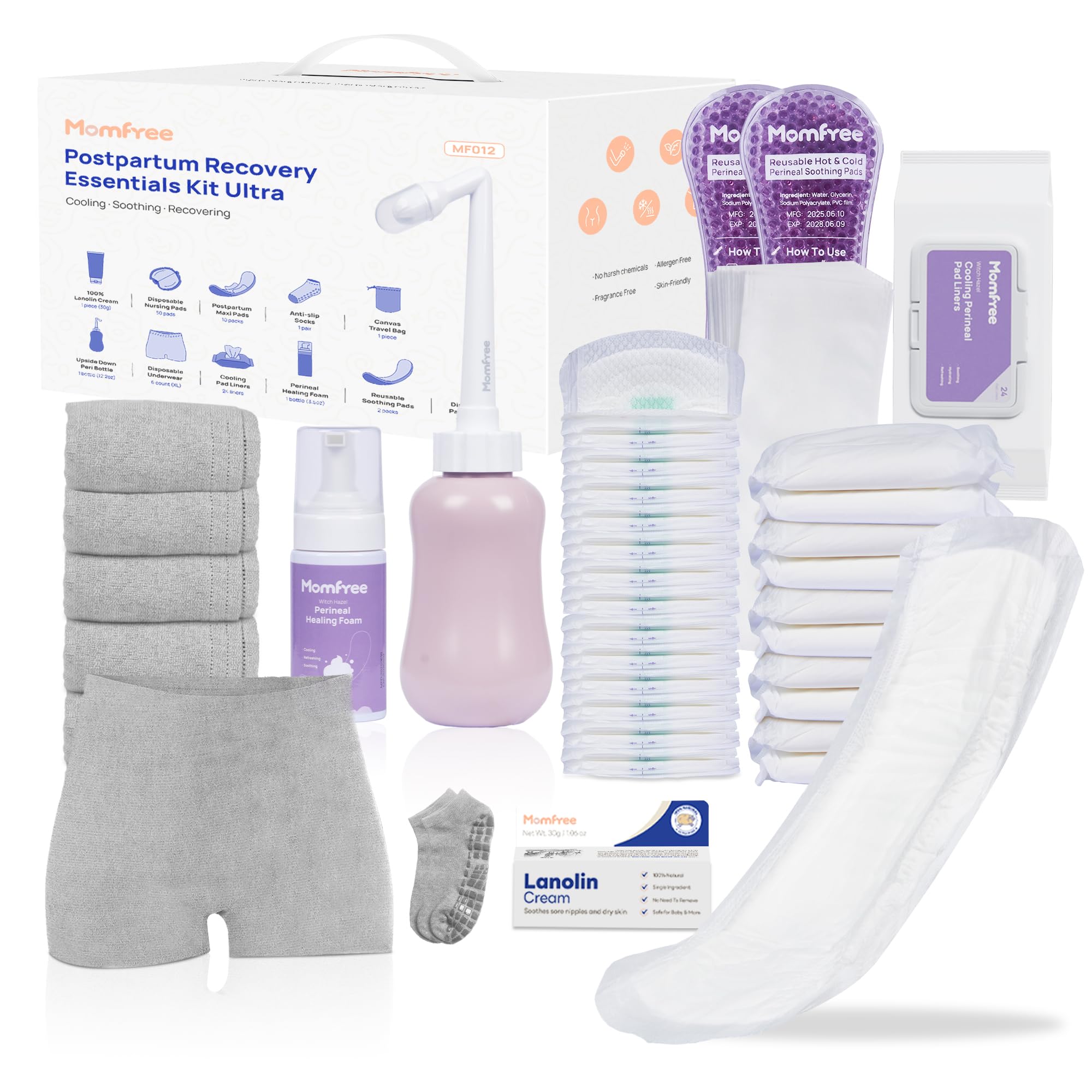 Momfree upside-down peri bottle 360ml for gentle cleansing after birth