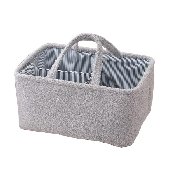 MOMIGO baby diaper caddy round shape keeps essentials organized and within reach for quick diaper changes.