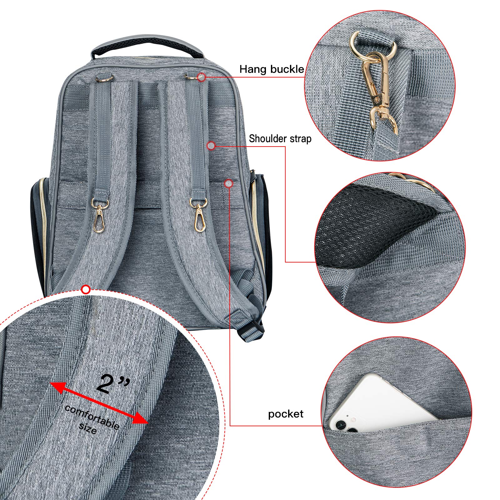 MOMIGO multi-use bag doubles as lunch or diaper bag for daily routines