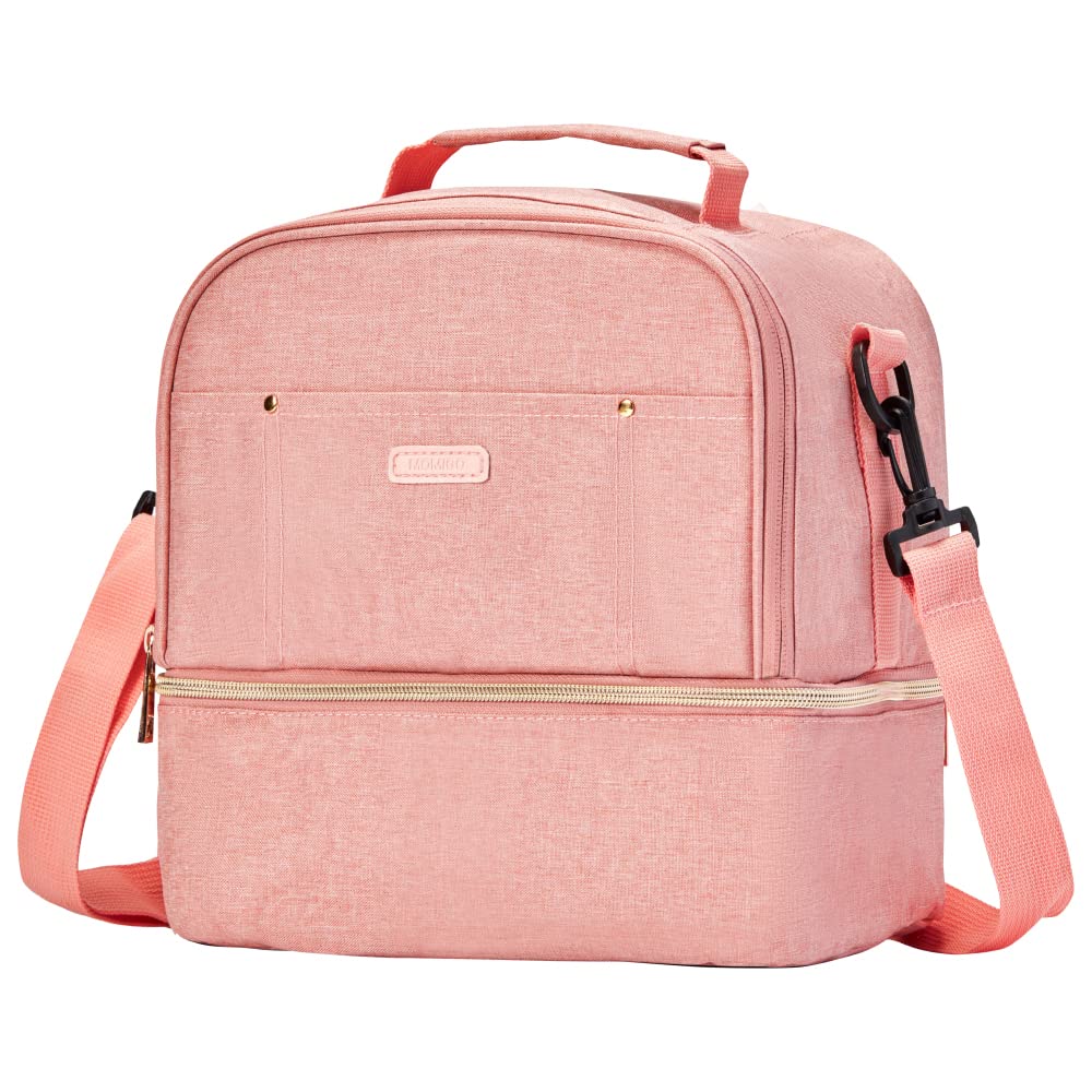 MOMIGO Breast Pump Bag Cooler front view showing portable design for busy moms on the go.