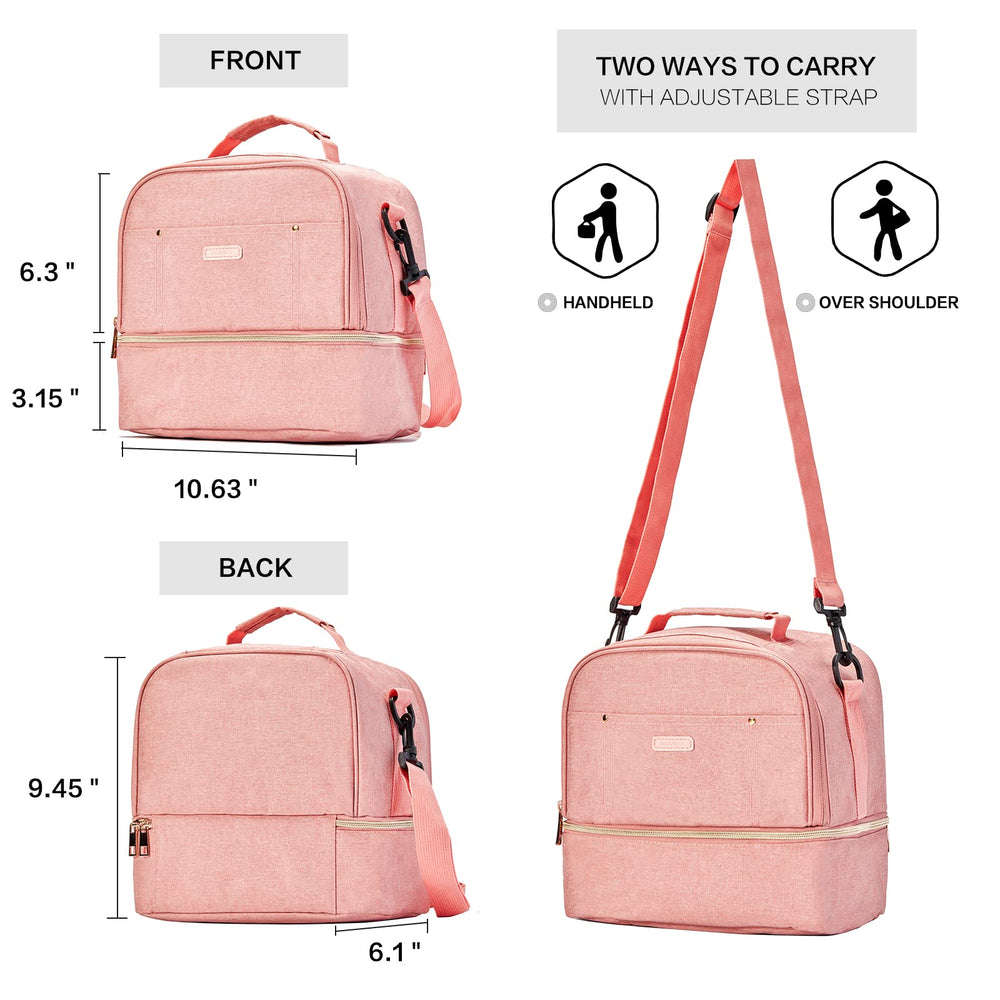 MOMIGO Breast Pump Bag Cooler interior with bottles and ice pack ready.