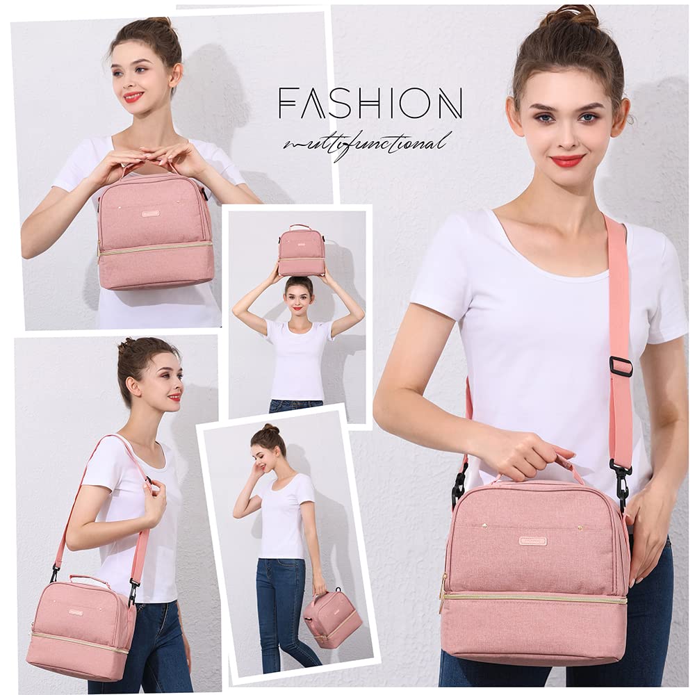 MOMIGO Breast Pump Bag Cooler pink color ideal for daily use.