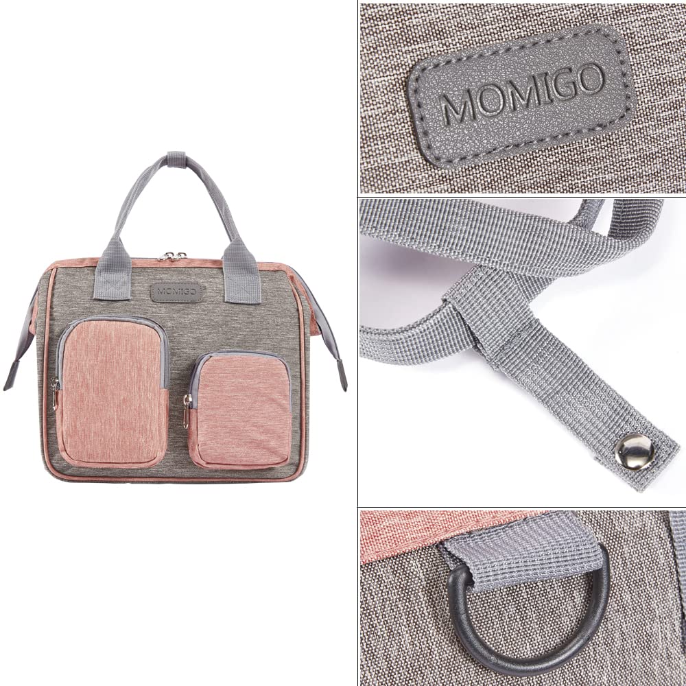 MOMIGO adjustable straps enable backpack or tote carry