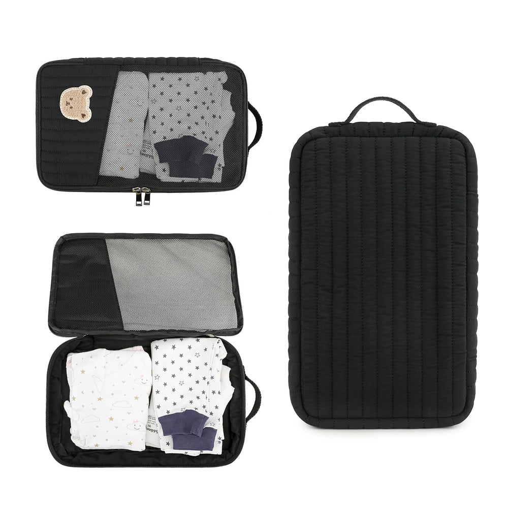 MOMIGO black diaper pouch is washable and reusable.
