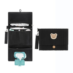 MOMIGO Love Bear diaper organizer in waterproof fabric keeps baby supplies organized