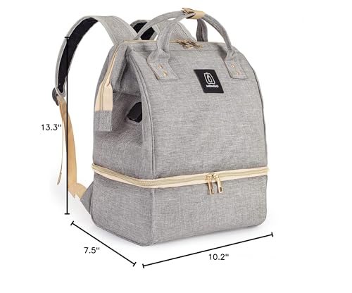 MOMIGO shoulder-carry strap grey backpack, comfortable for long days