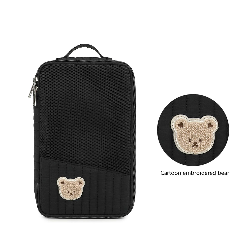 MOMIGO pouches with snap handle offer easy carrying.