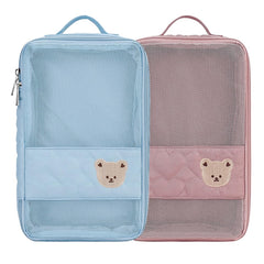 MOMIGO wet/dry bag two-pack in pink and blue keeps wet items contained.