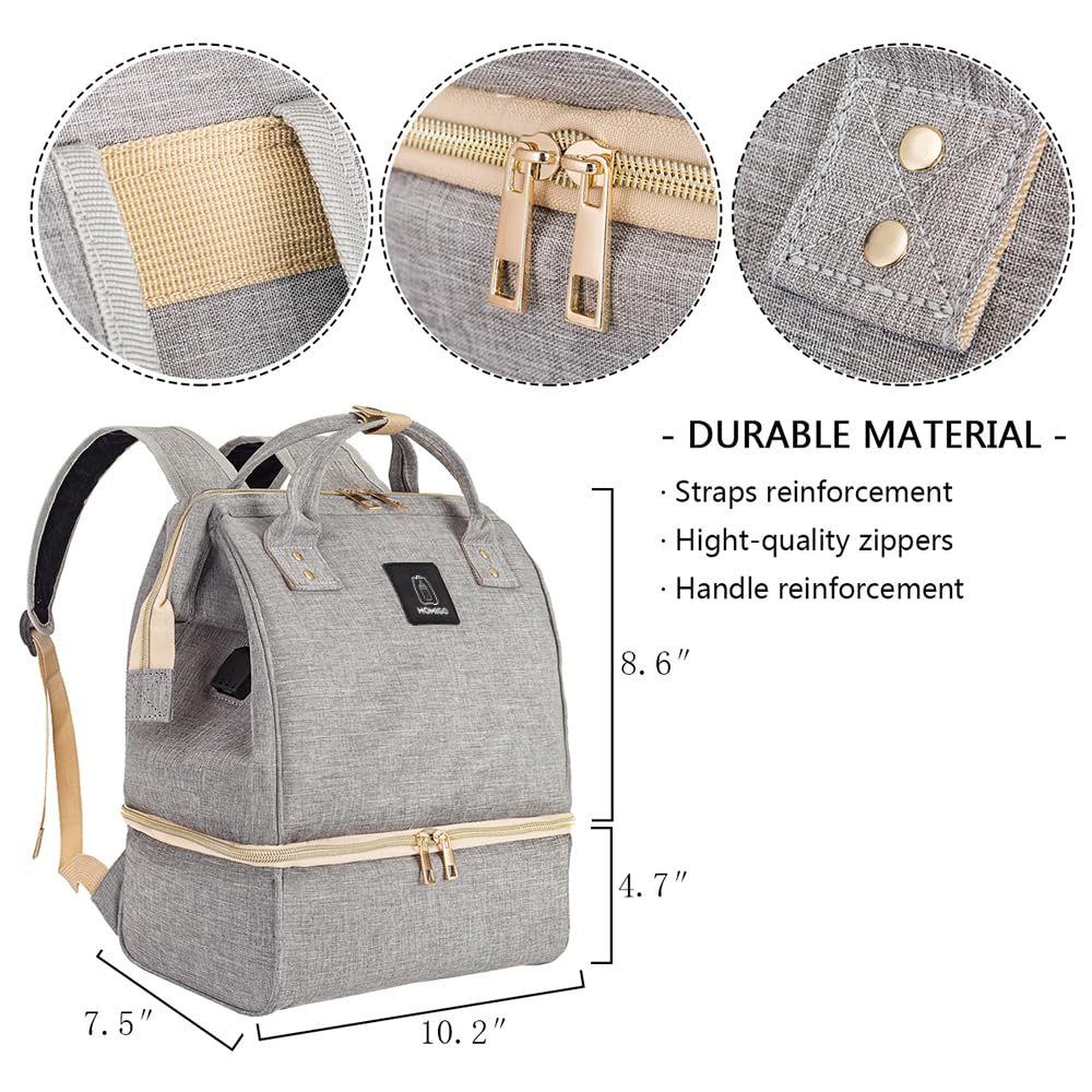 MOMIGO work-commute grey backpack, professional look and practical design