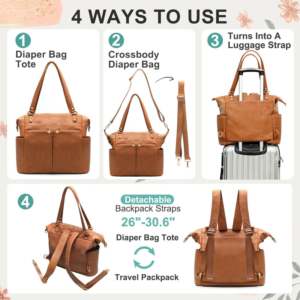 Convertible strap lets you wear it as backpack, tote, or crossbody.