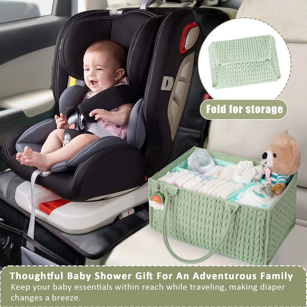 MOMINSIDE diaper caddy two dividers removable highlights customizable organization for growing needs