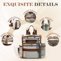 MOMINSIDE durable PVC material keeps contents protected during daily outings.