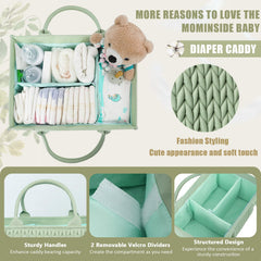 MOMINSIDE nursery storage portable caddy highlights lightweight design for on the go changes