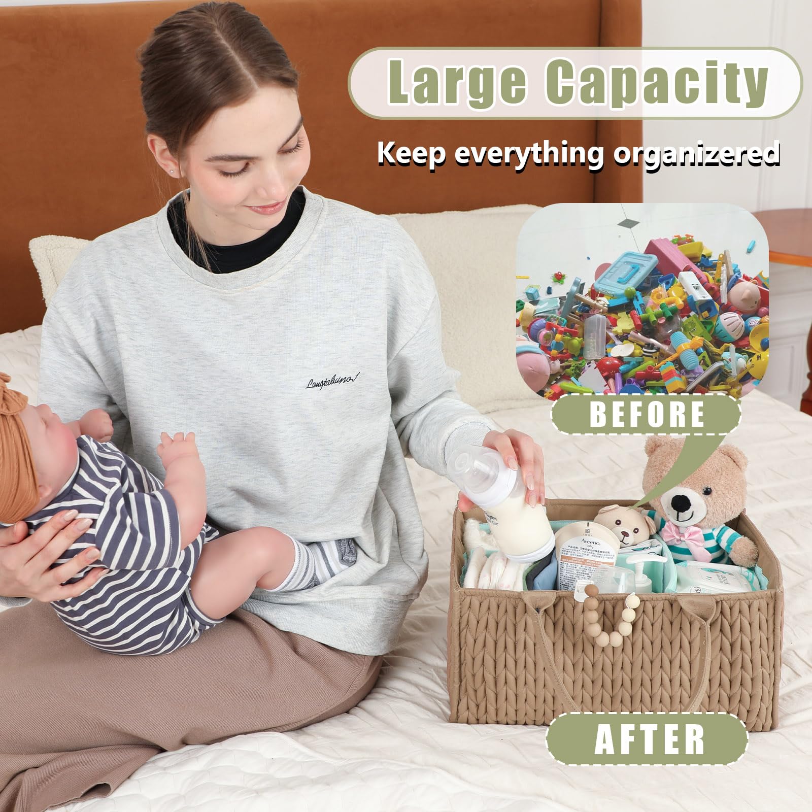 MOMINSIDE portable foldable caddy is easy to move and store.