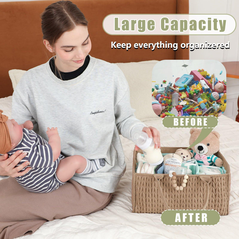 MOMINSIDE portable foldable caddy is easy to move and store.