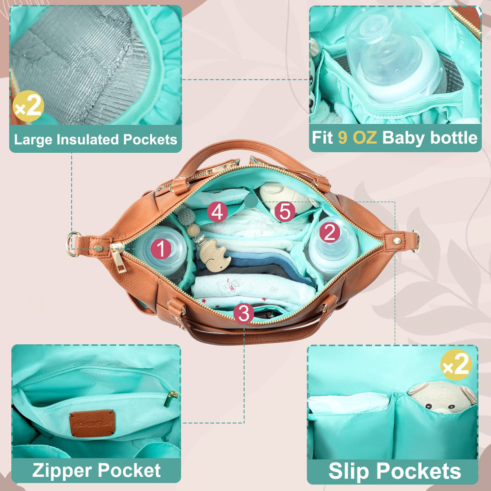 MOMINSIDE 13-pocket organization for tidy baby essentials.