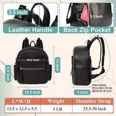 MOMINSIDE 11-pocket design, exterior and interior organization at a glance.