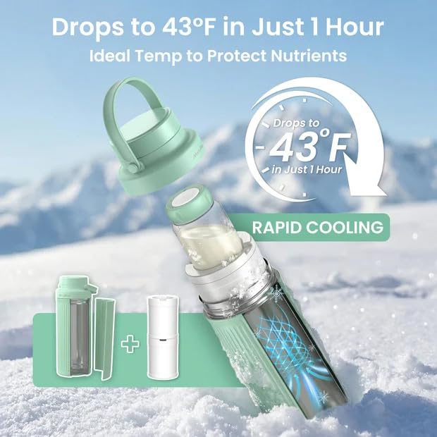 MomMed breast milk cooler with locked lid for secure, spill-free travel.