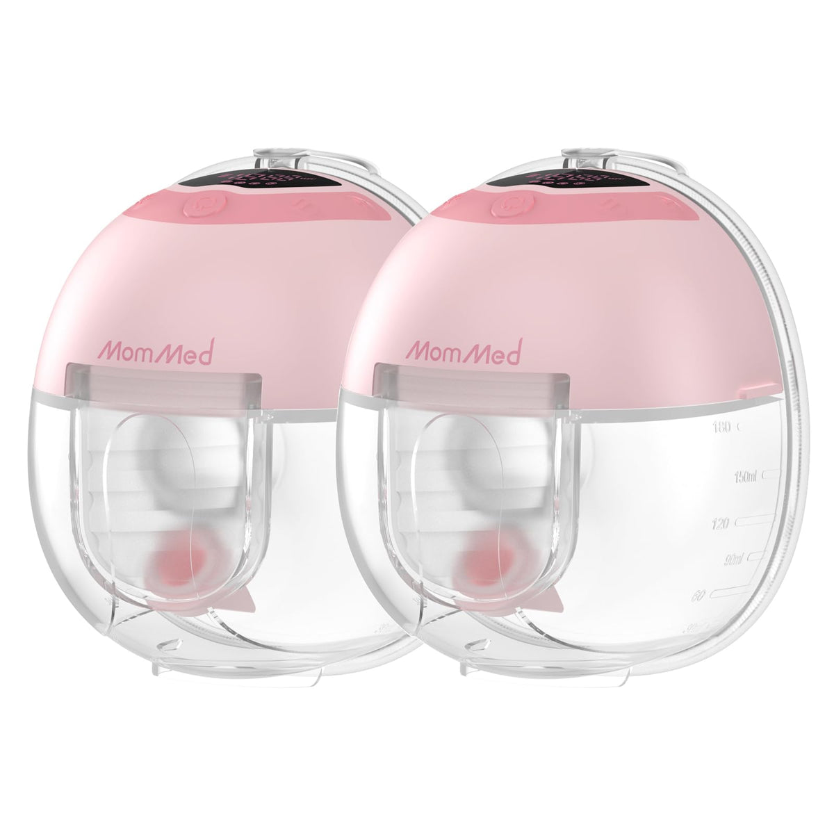 MomMed S33 wearable pump front view for hands-free pumping.