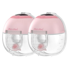 MomMed S33 wearable pump front view for hands-free pumping.