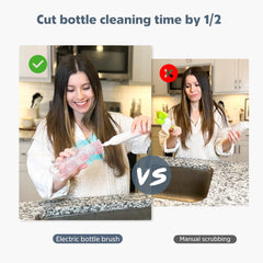 MomMed silicone bottle brush heads for durable, thorough cleaning