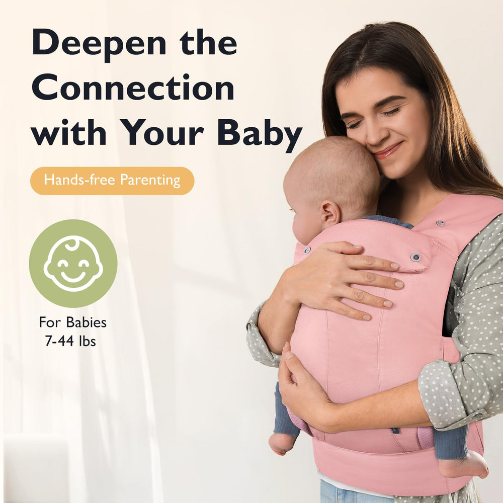 mommore baby carrier quick-put on design makes outings easier for busy parents.