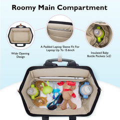 Mommore breast pump backpack 15.6-inch laptop sleeve for work on the go