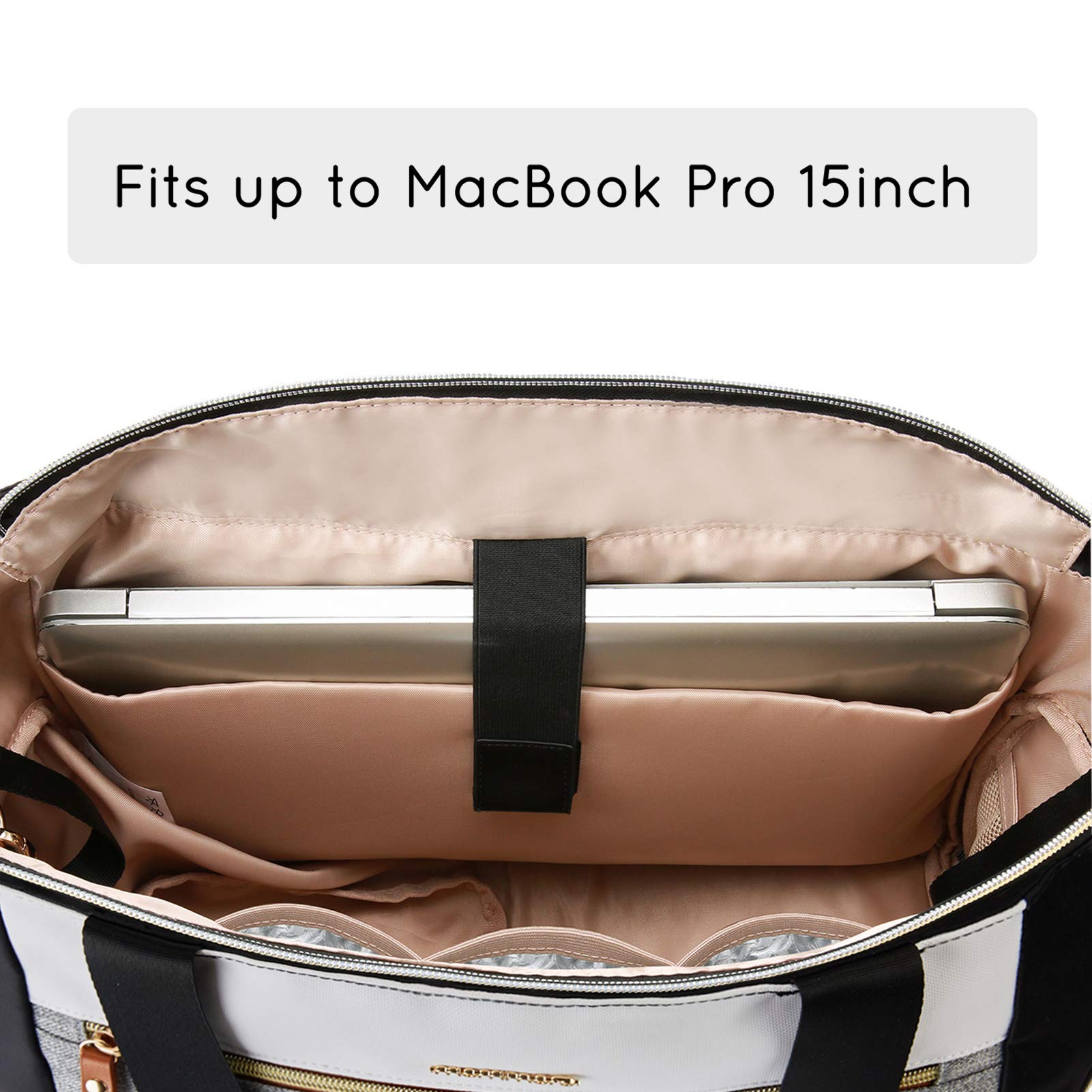 Smart 12-pocket organization in Mommore breast pump bag