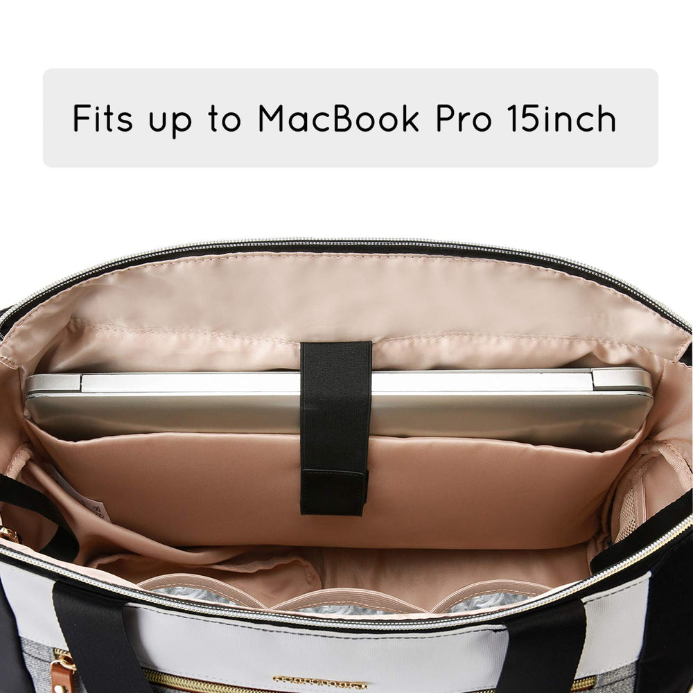 Smart 12-pocket organization in Mommore breast pump bag