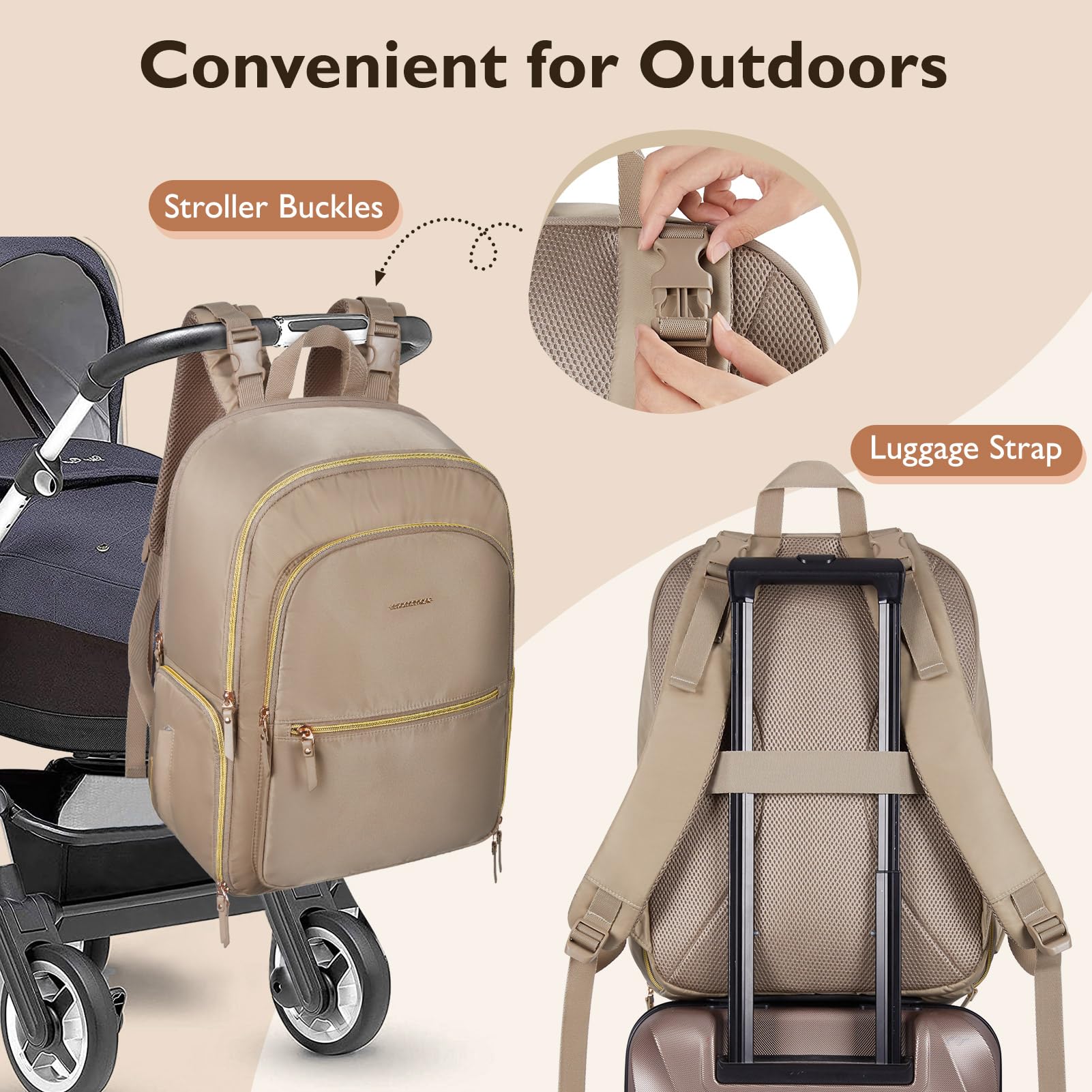 mommore bag back pocket fits a 15.6 inch laptop securely for work travel.