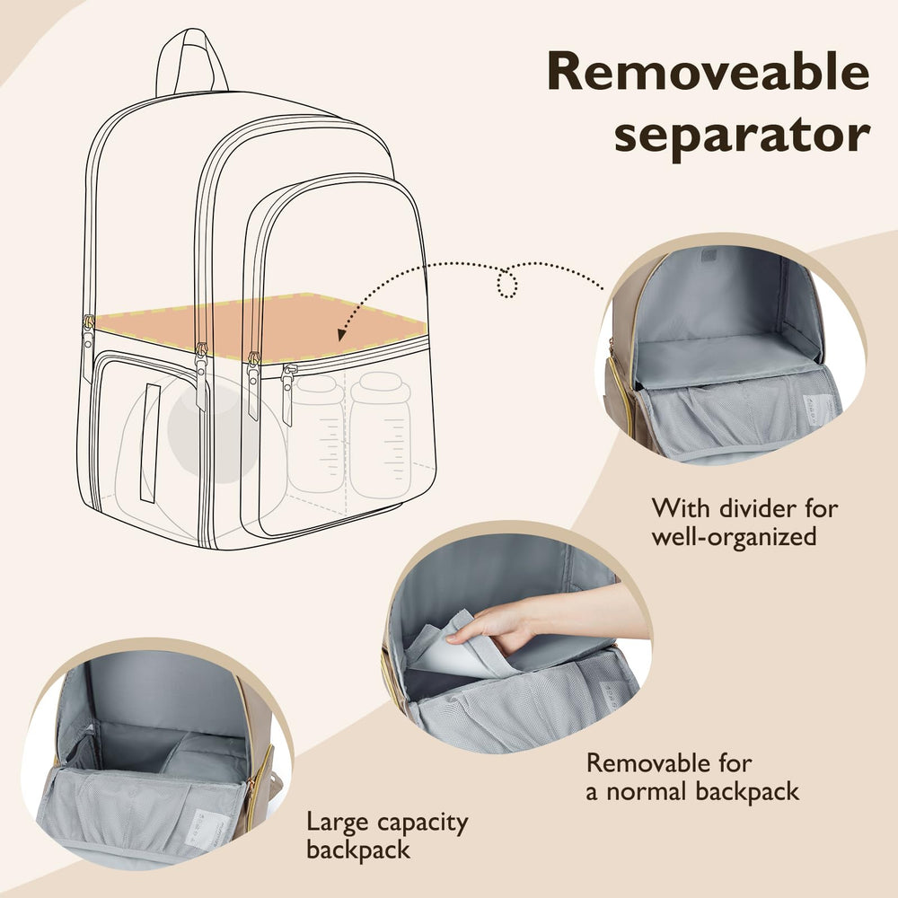 mommore bag front pockets provide quick access to necessities on the go.