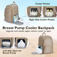mommore bag with insulated milk pocket stores bottles securely during outings.