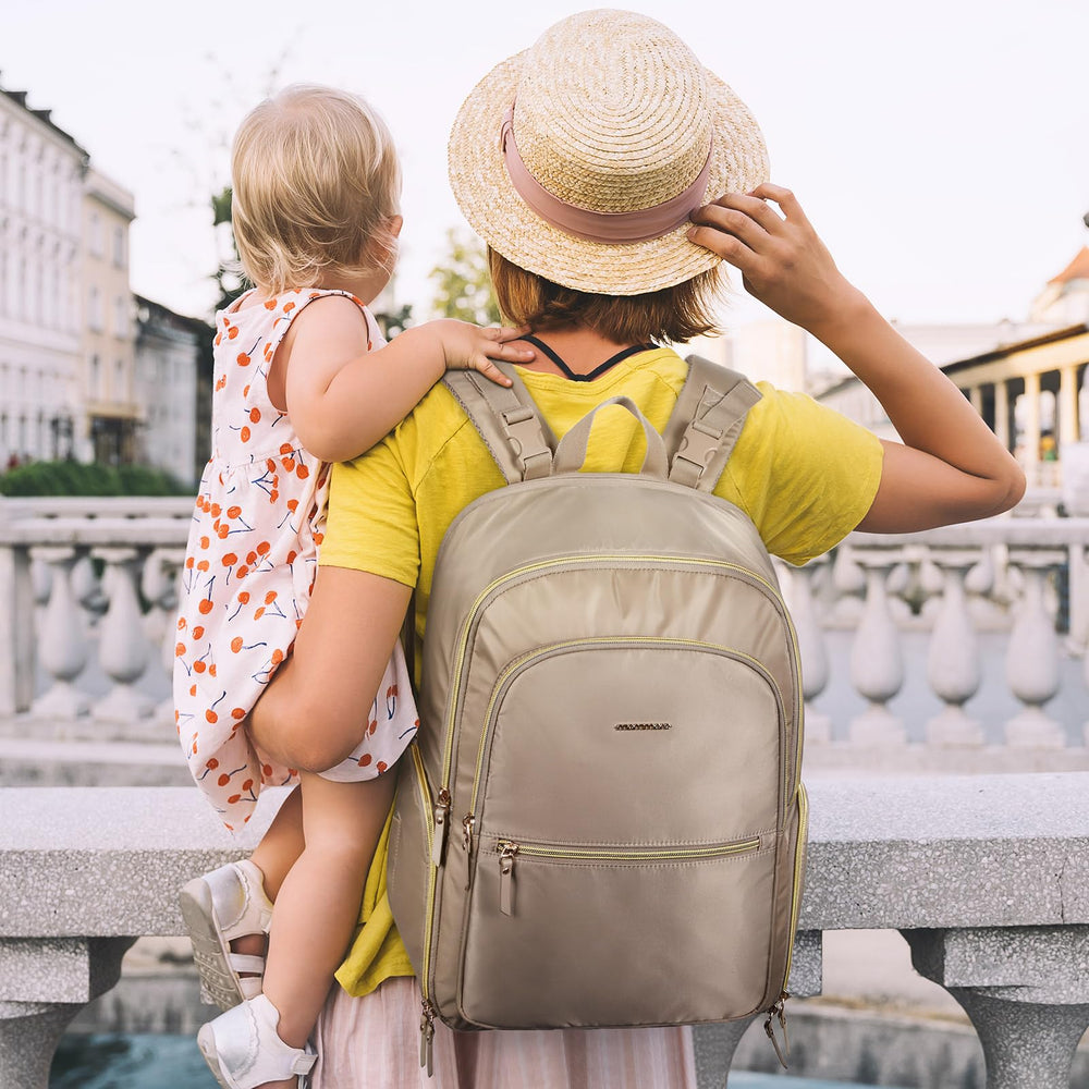 mommore water-resistant material stays easy to wipe and looks sleek.